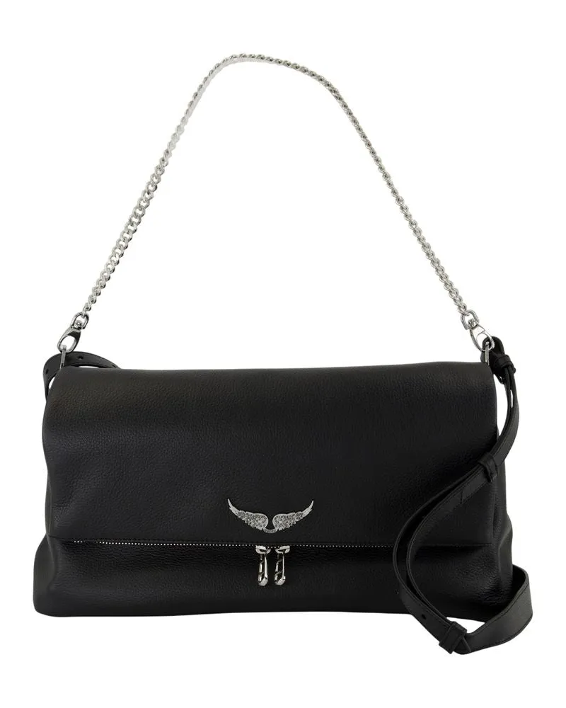 Zadig & Voltaire Felsig Xl Crossbody  Leder schwarz Schwarz