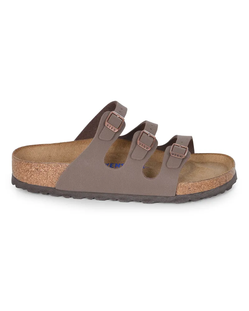 Birkenstock Pantoffeln "Florida" in Eco Leder Birko Flor Mocca