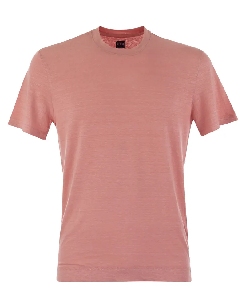 Fedeli Leinen Flex T -Shirt Pink
