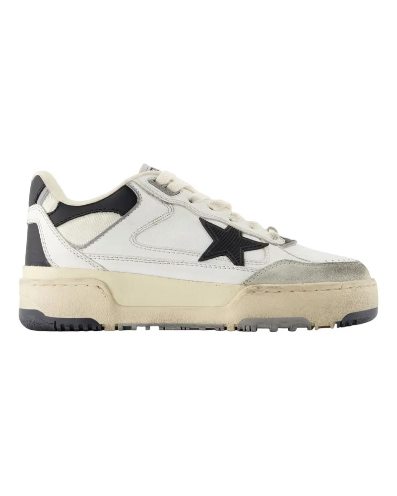 Golden Goose Vierundvierzig Turnschuhe goldener Gänse Deluxe Marke Leder weiß White