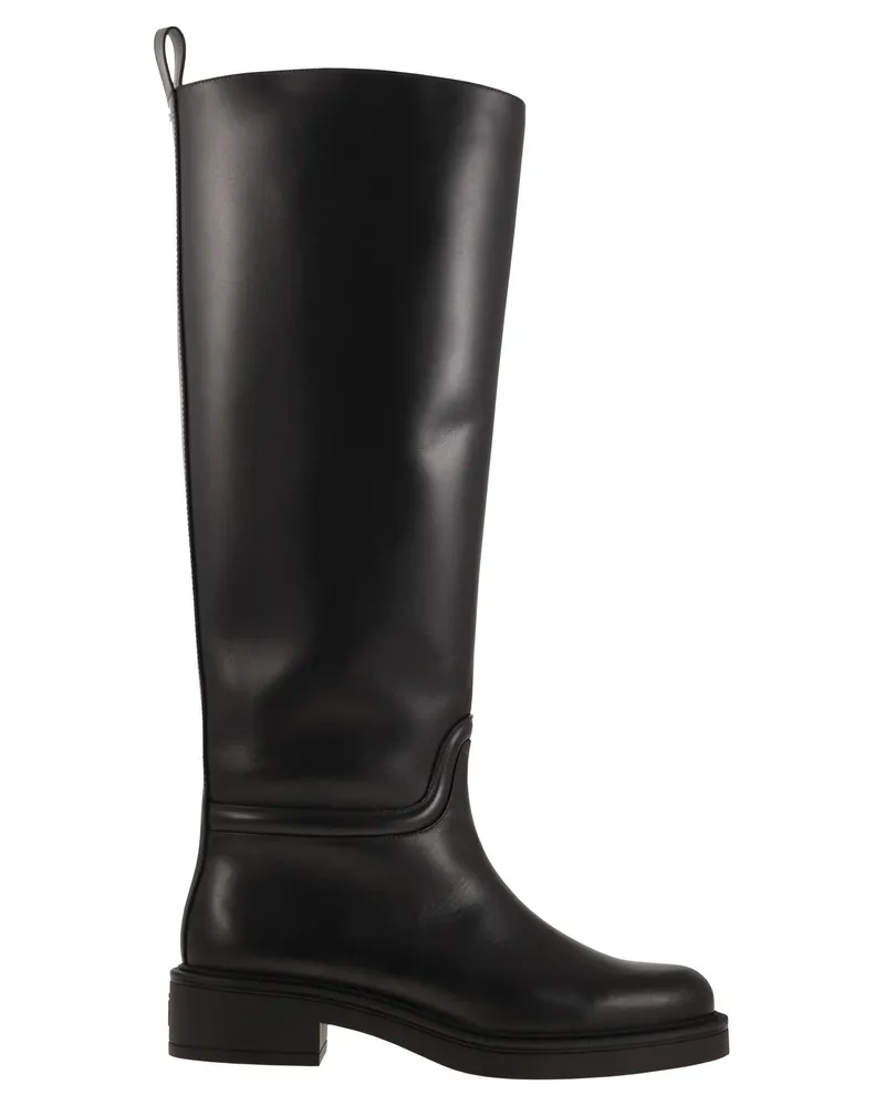 Stuart Weitzman Celia Lederstiefel Black