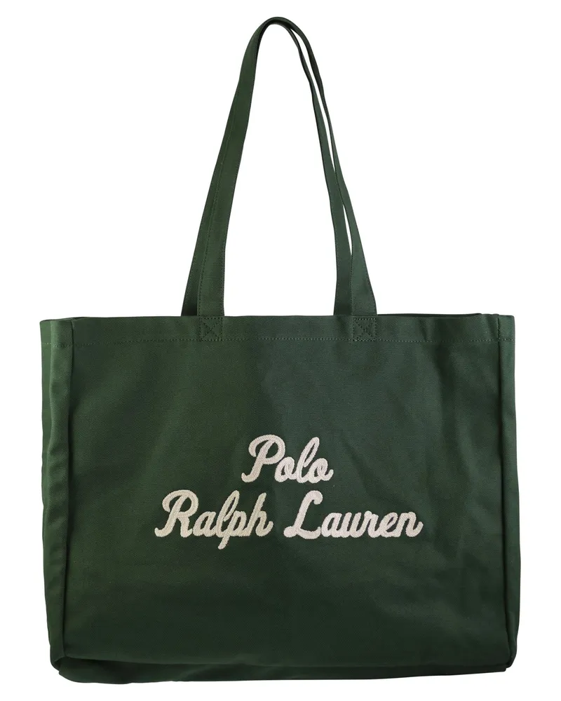 Ralph Lauren bestickte Canvas-Tasche Green