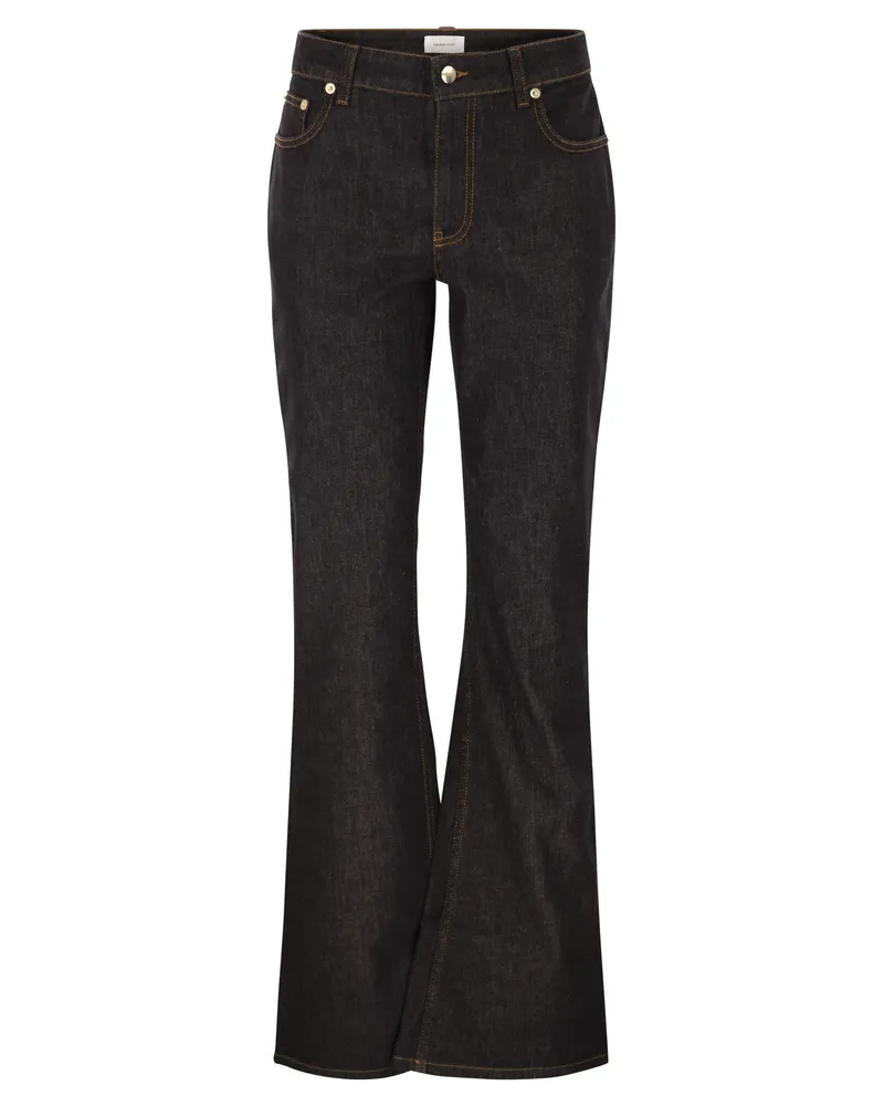 Fabiana Filippi 5 Taschen -Jeanshosen mit Fackel Dark