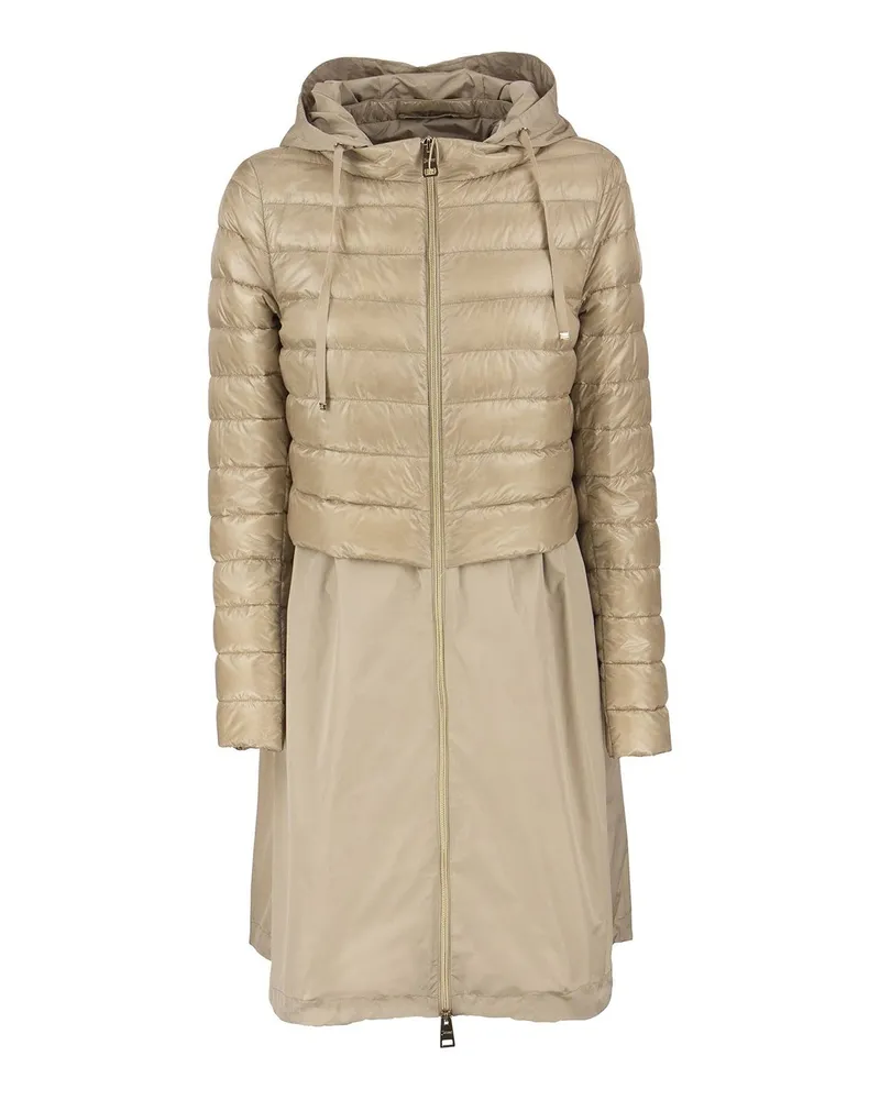 Herno Herno Tafta Hem P Ed Mantel Beige