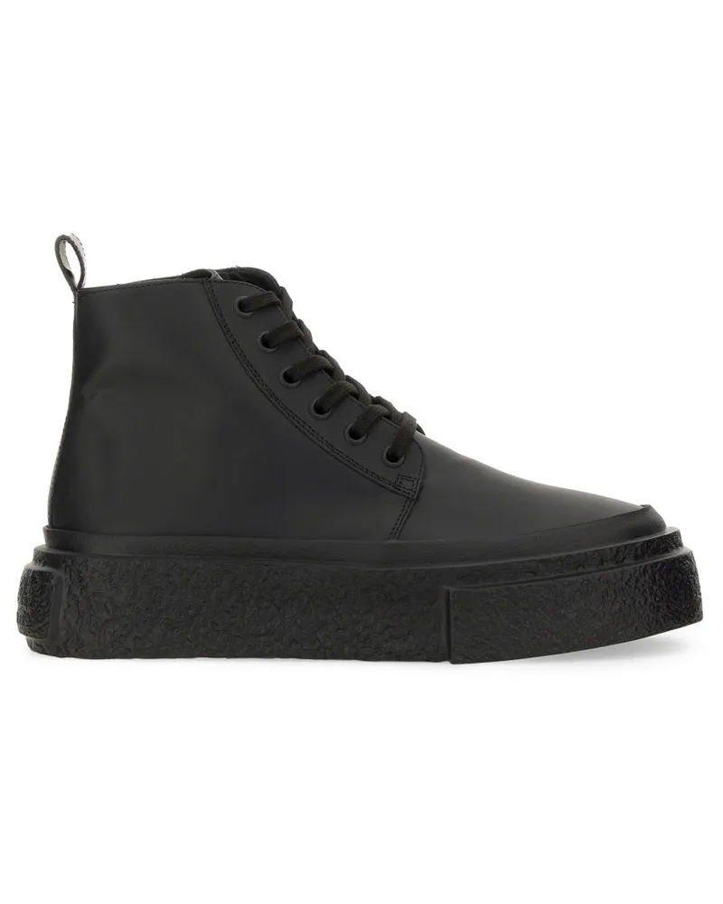Maison Margiela Leder Schnürung Sneaker Black