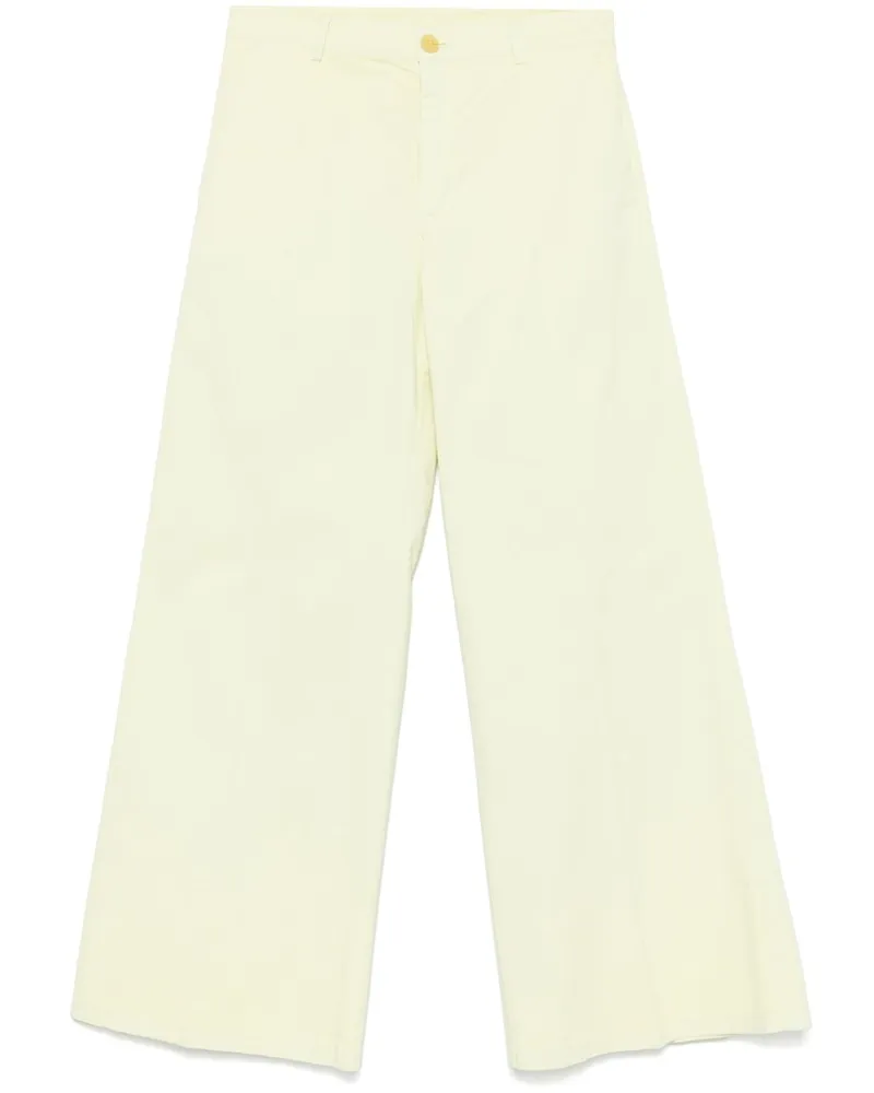 forte_forte Baumwollweite Hosen Yellow