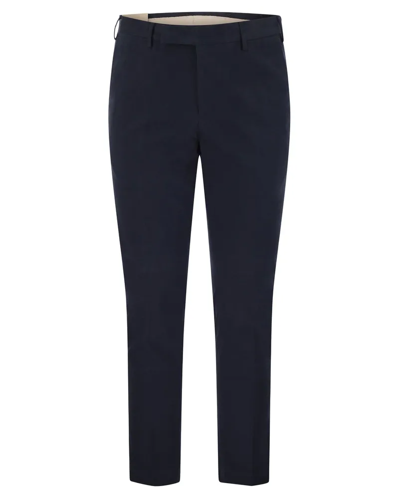 PT TORINO Dieci Cotton Trousers Navy