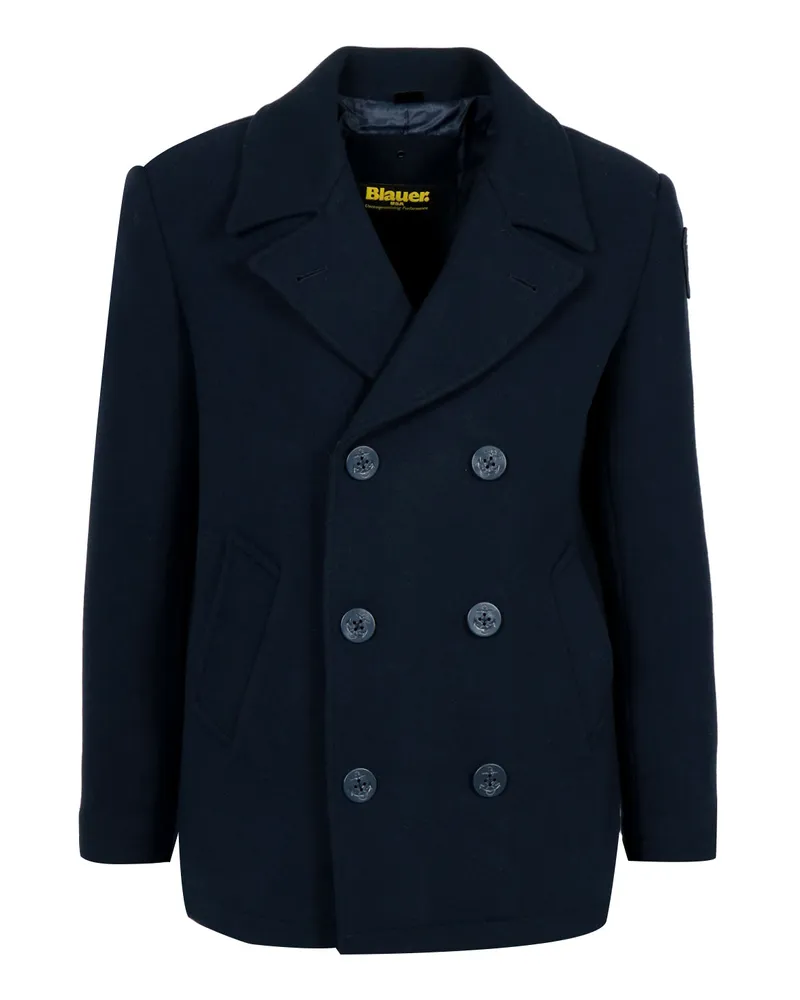 Blauer Jacken Blau Blue