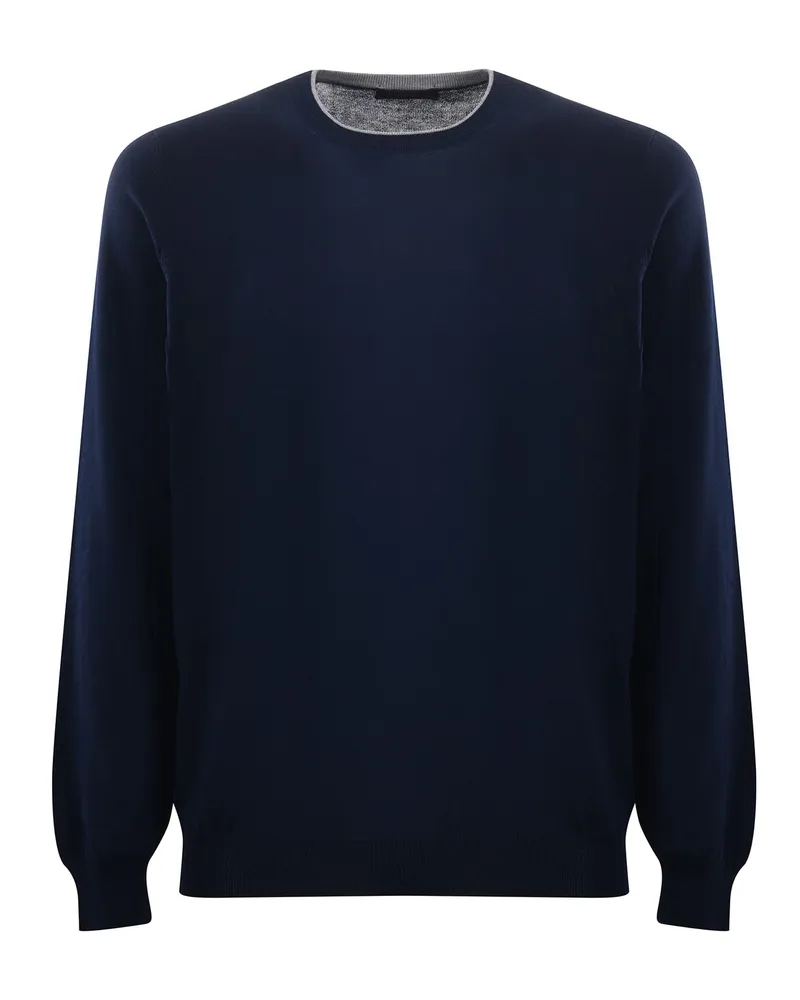 Fay Pullover in Baumwollgarn Blue