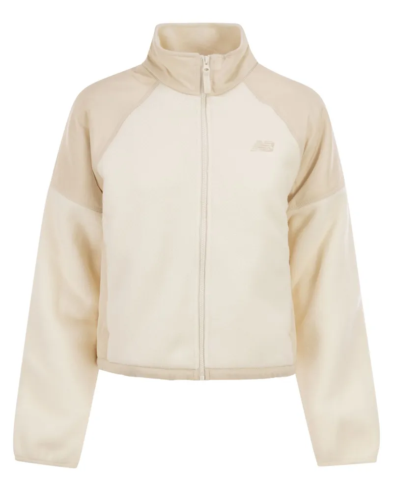 New Balance Hochflor-Fleecejacke Cream