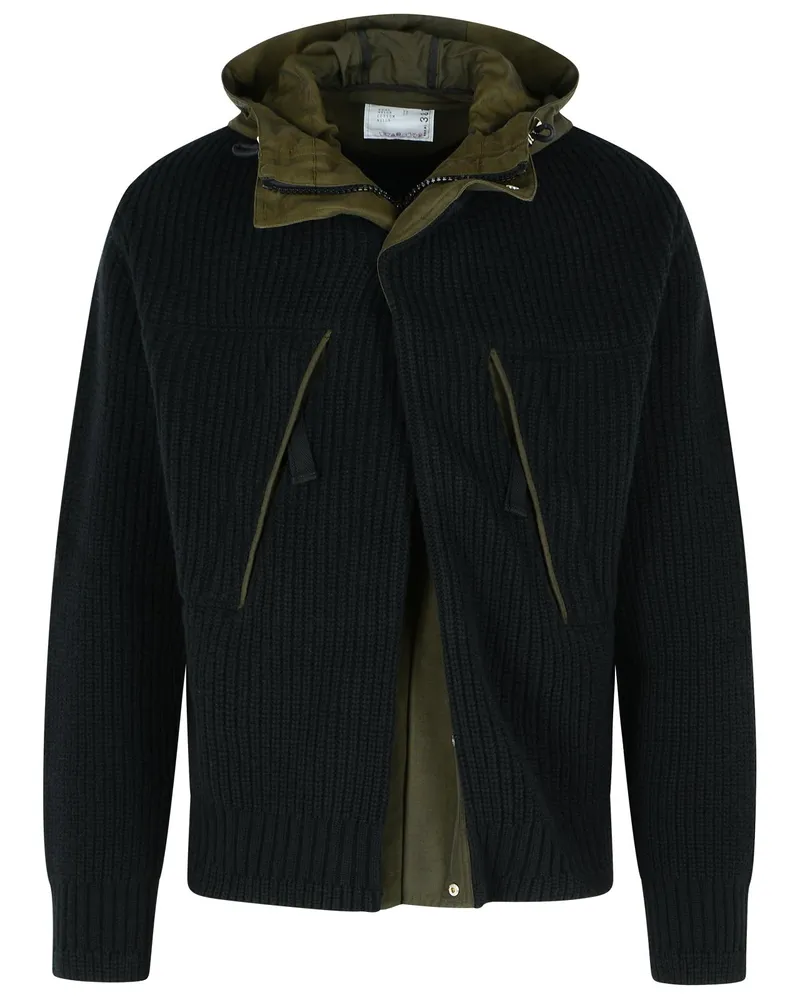 Sacai Black Woll Mischjacke Black