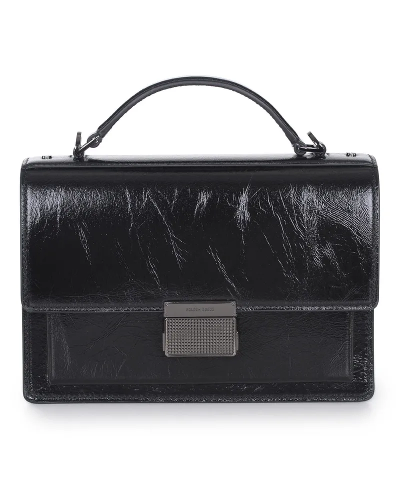 Golden Goose Goldener Gans "Venezia -Tasche" aus laminiertem Leder Black