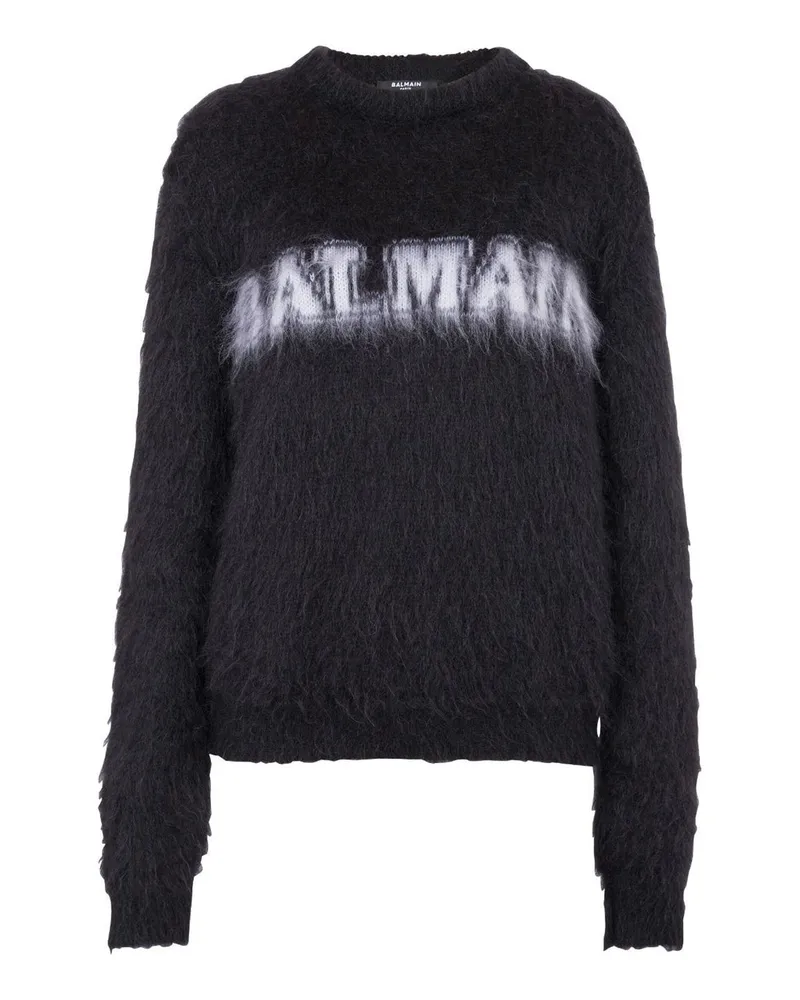 Balmain Logo Pullover Black