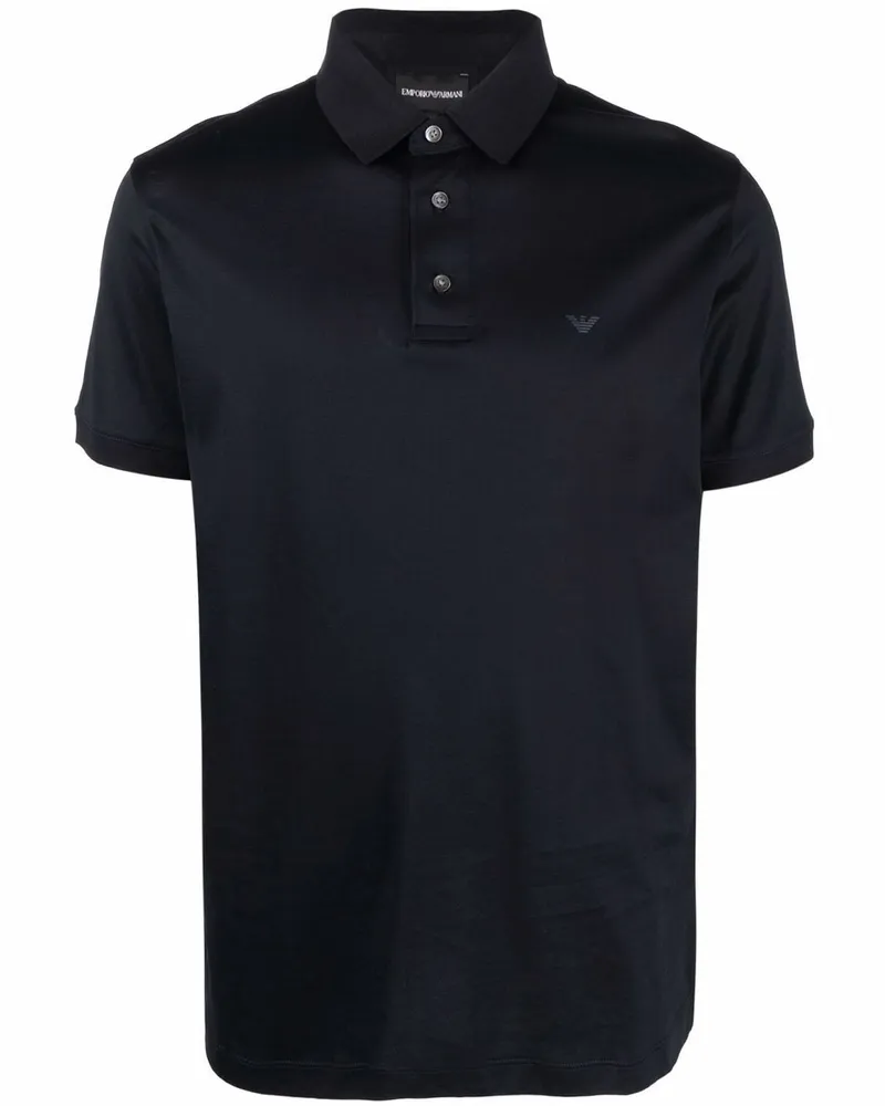 Emporio Armani Logo Polo Shirt Blue