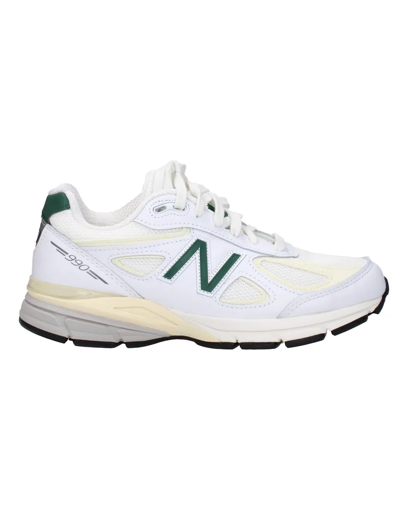 New Balance Sneakers 990 Herrens Leder Weiß/Grün -