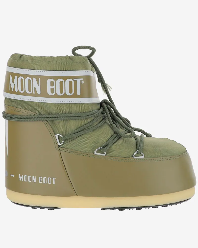 Moon Boot Mondstiefel -Symbol niedrige Knöchelstiefel Khaki