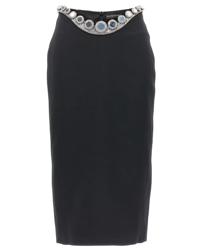 David Koma Pufferkreis Stickerei' Rock Black