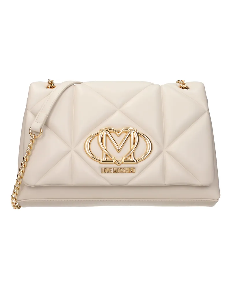 Moschino Damens Umhängetaschen Polyurethan Beige/Elfenbein -