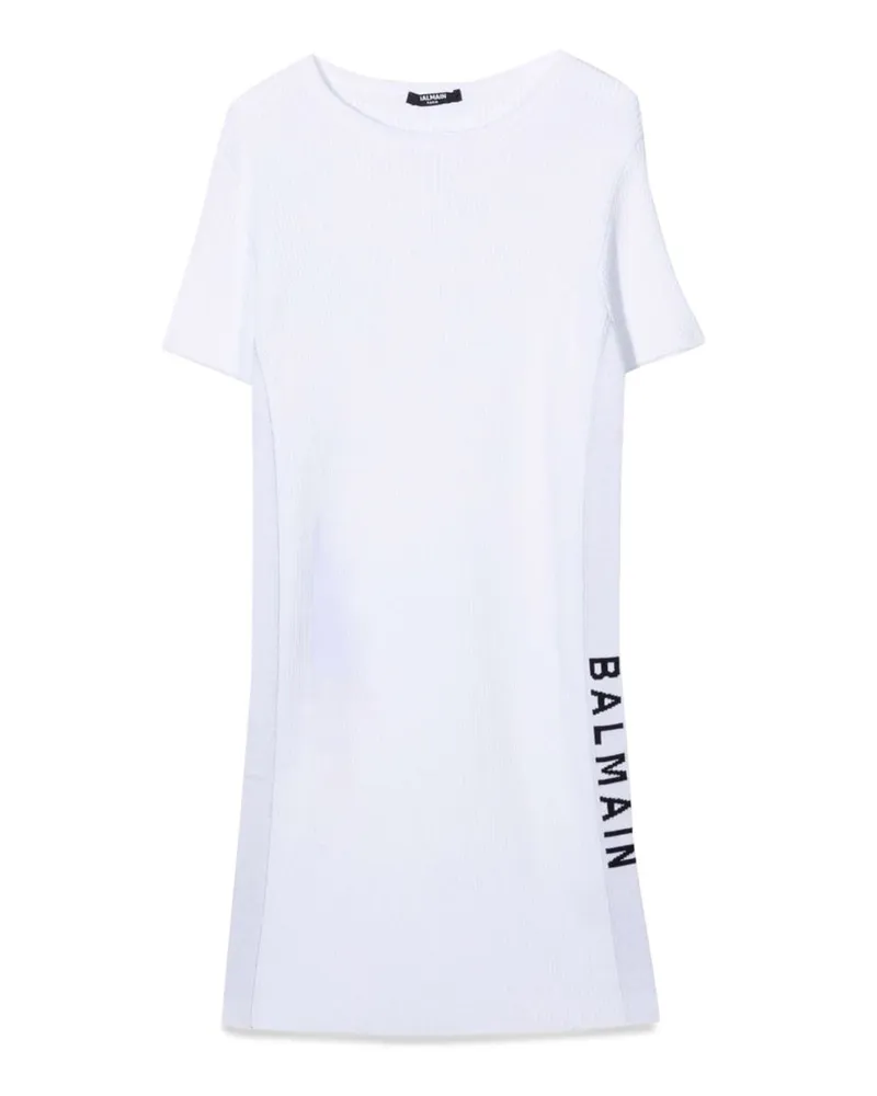 Balmain Logo -Kleid White