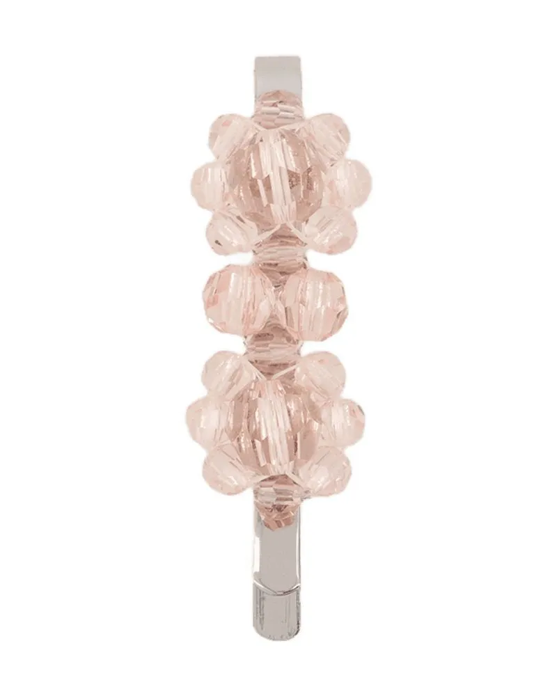 Simone Rocha Mini Blumenhaarclip  Brass Pink Rosa