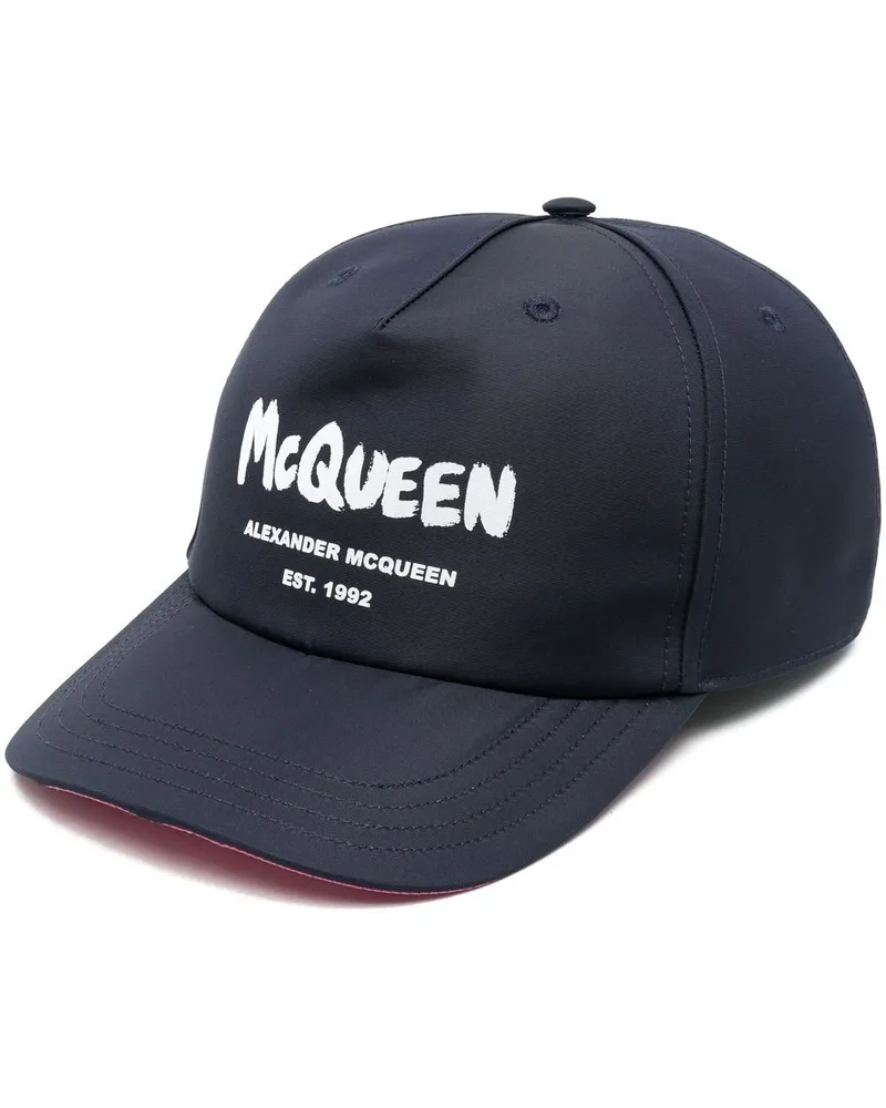 Alexander McQueen Alexander MC Queen Logo Baseballkappe Blue