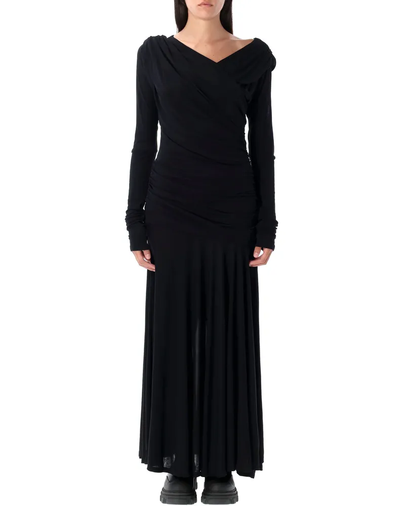 Ganni kleidet sich schwarz Black