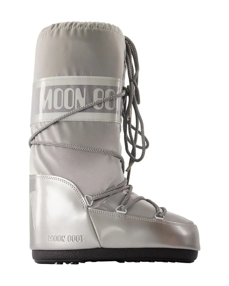 Moon Boot Icon Blick Stiefel Mondstiefel synthetisches Silber Silver