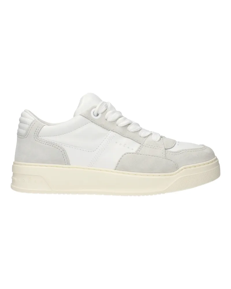 Hogan Damens Sneakers Weiß/Graues Leder -