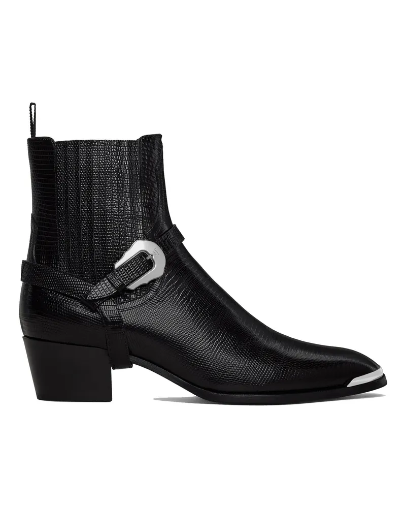 Celine Western Chelsea Isaac -Kabelbaumstiefel Black