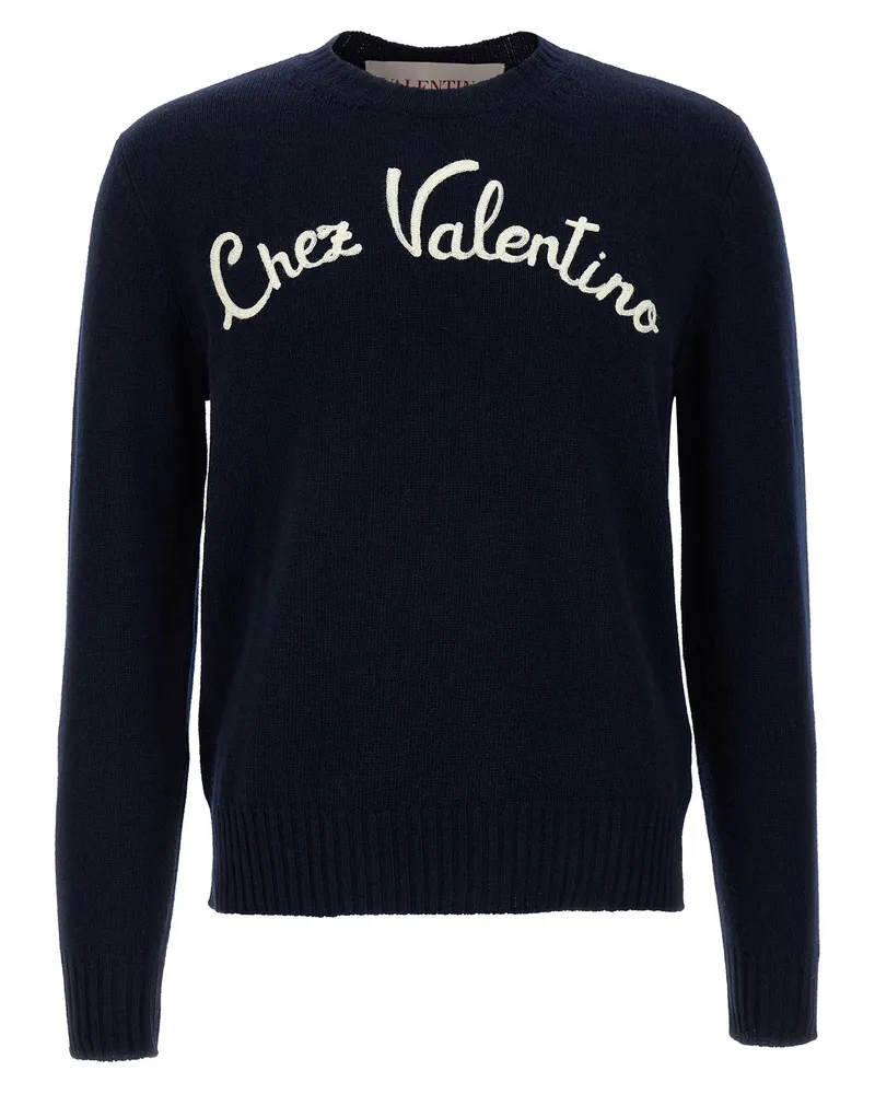 Valentino Garavani Valentino Garavani 'Chez Valentino' Pullover Blue