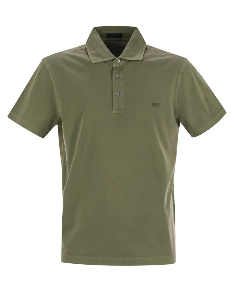 Fay Cotton Trikot -Polo -Hemd Military