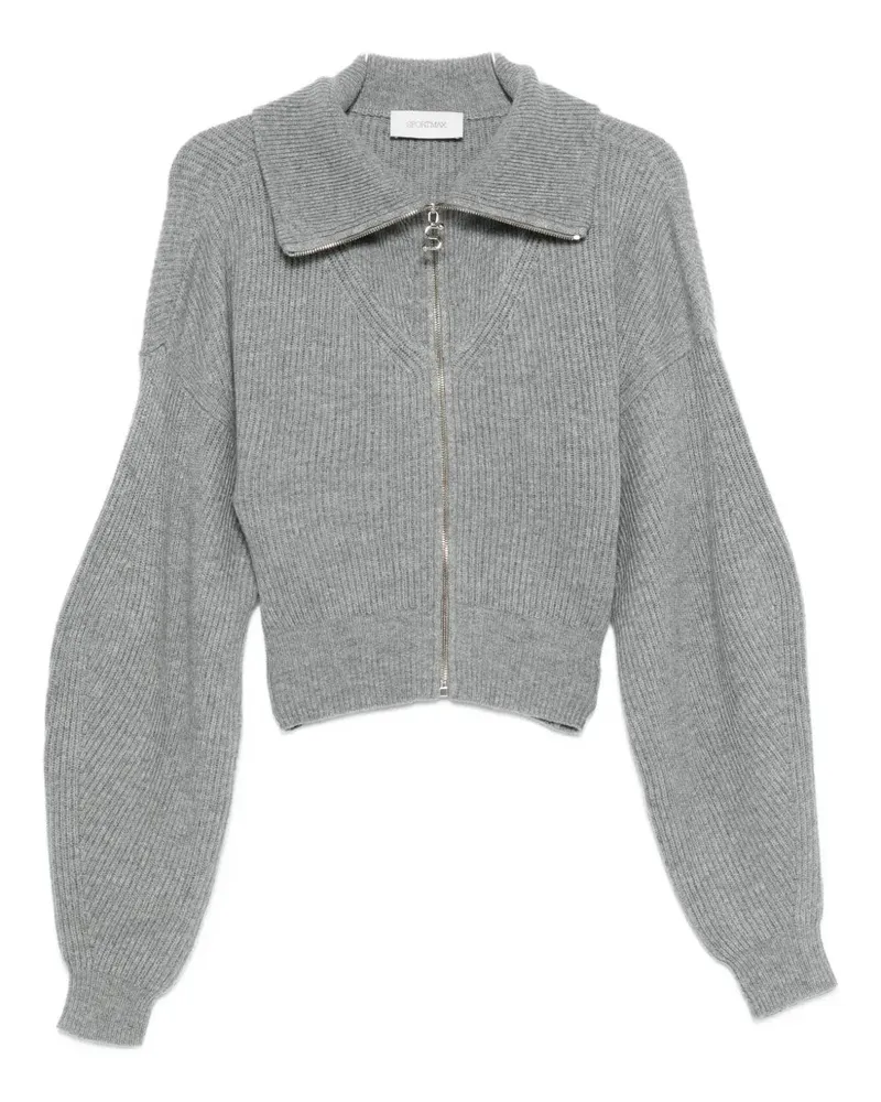 SPORTMAX Calipso Strickjacke aus Wollmischung Grigio