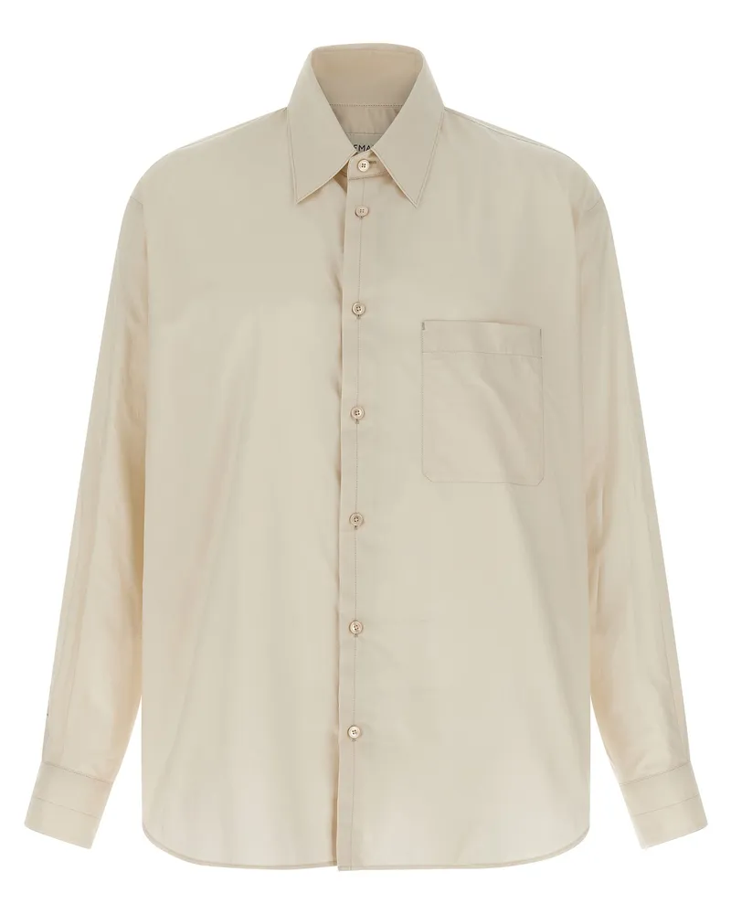 Christophe Lemaire Baumwollseidehemd Beige