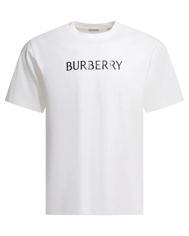 Burberry Baumwoll-T-Shirt mit Logo White