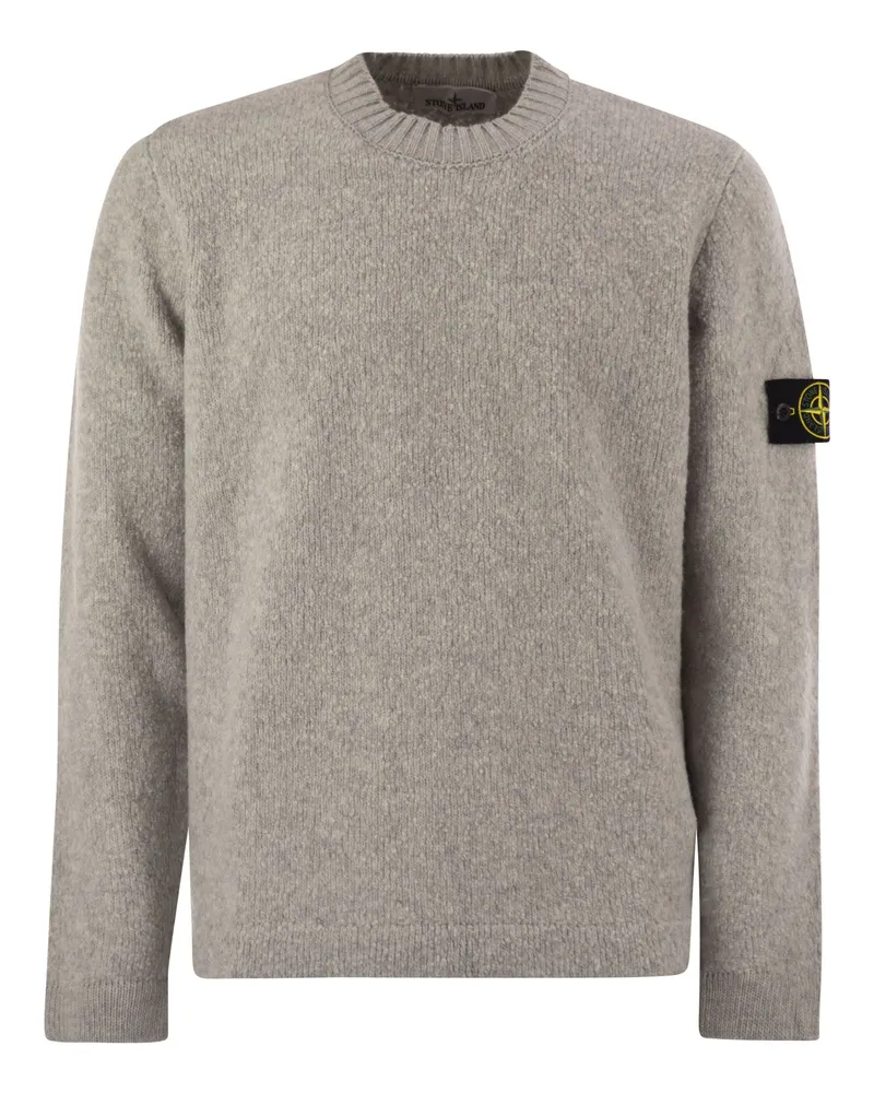 Stone Island Round Hals -Jumper mit gauziger Textur Grey