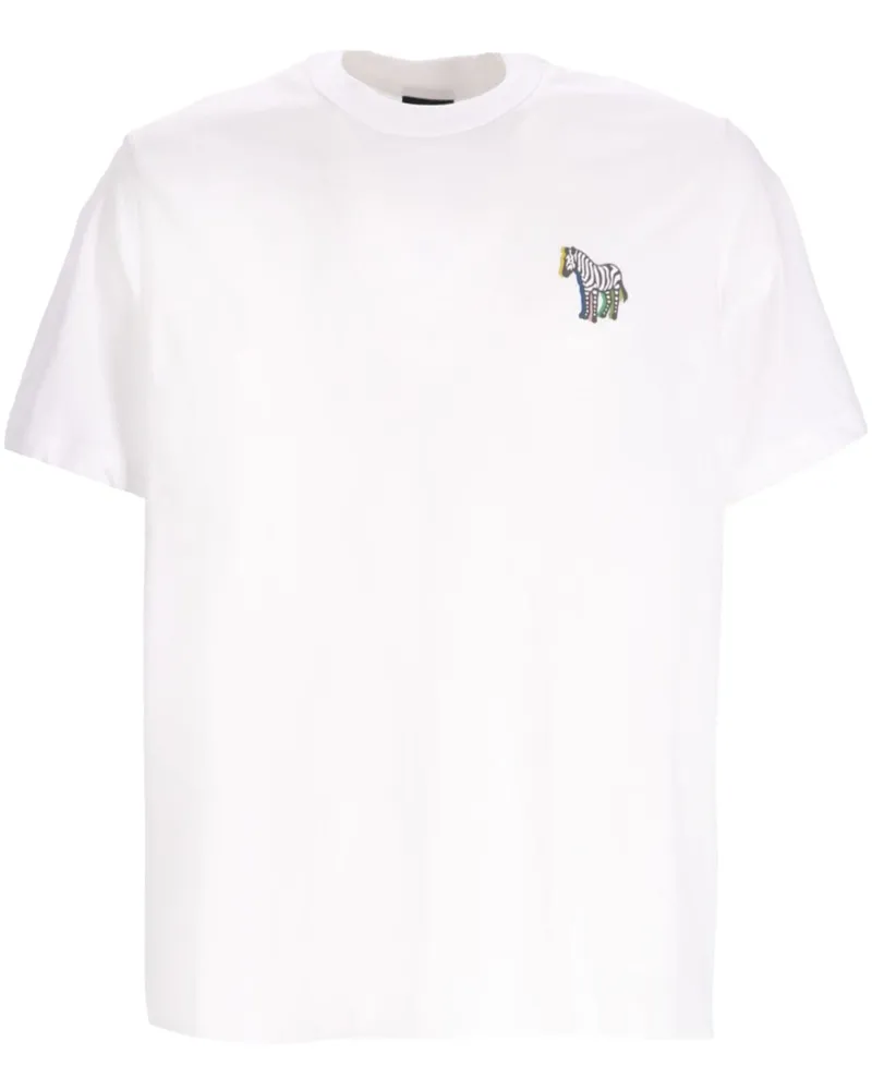 Paul Smith PS von Paul Smith Zebra Logo Baumwoll -T -Shirt White