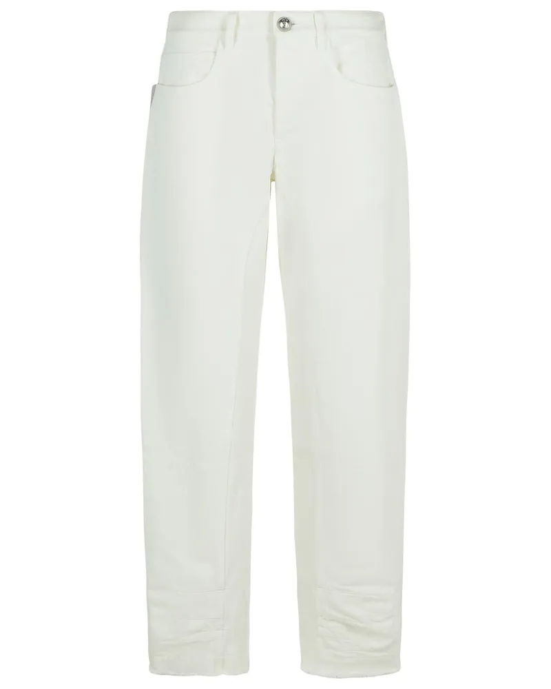 Jil Sander weiße Baumwolljeans White