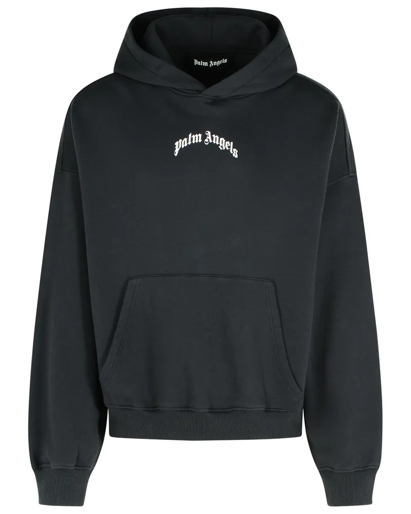 Palm Angels Schwarzes Baumwoll -Sweatshirt Black