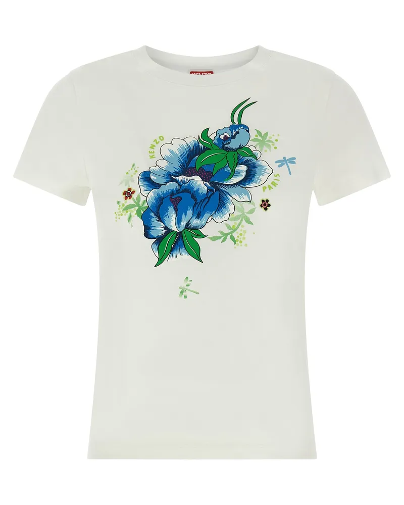 Kenzo Kenzo Peonies' T -Shirt White