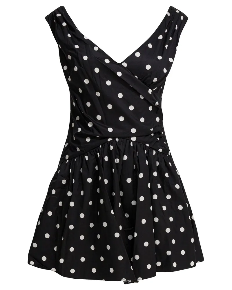 Self-Portrait Ausgestelltes Kleid mit Polka Dots von Black