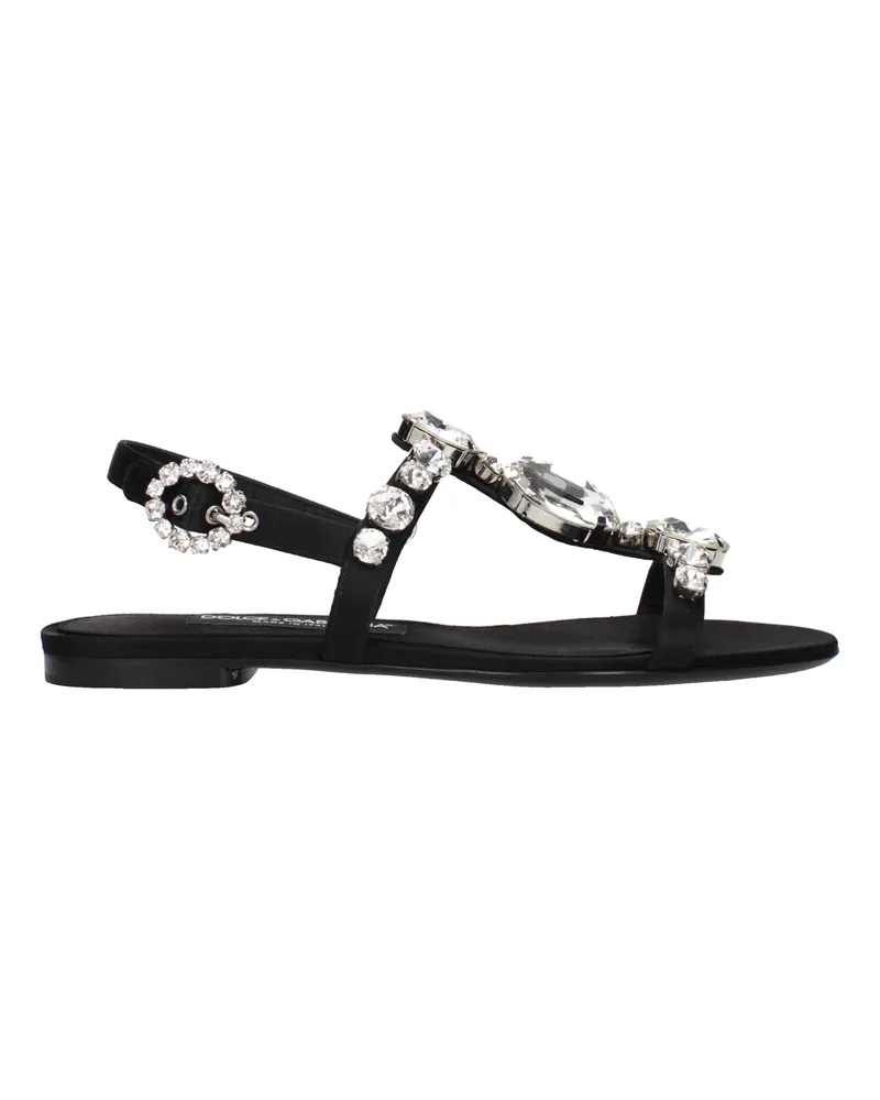 Dolce & Gabbana Dolce&Gabbana Damens Satinschwarze Sandalen -