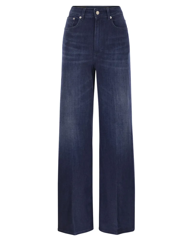 Dondup Beatrix Five-Pocket-Jeans mit weitem Bein Dark