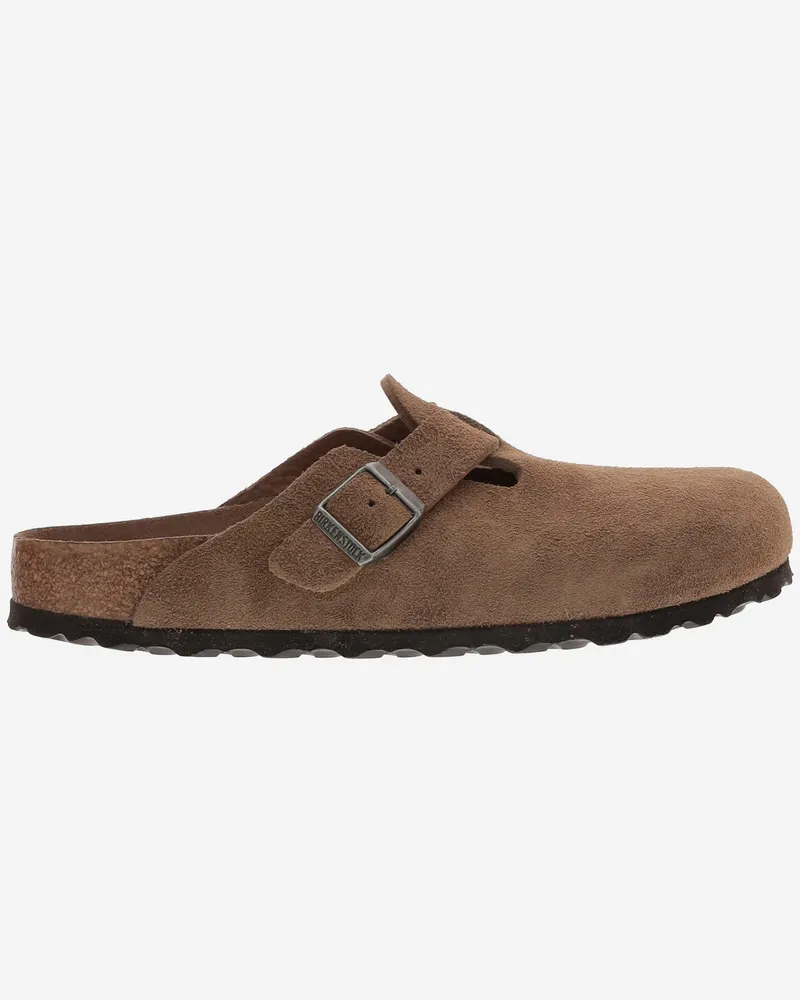 Birkenstock Boston Suede Mules Brown
