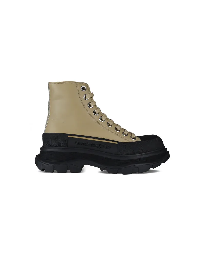 Alexander McQueen Alexander MC Queen tritt Slick High Stiefel auf Nude