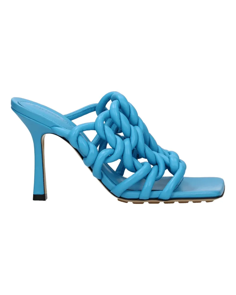Bottega Veneta Damens Sandalen aus Himmelblau/Poolleder -