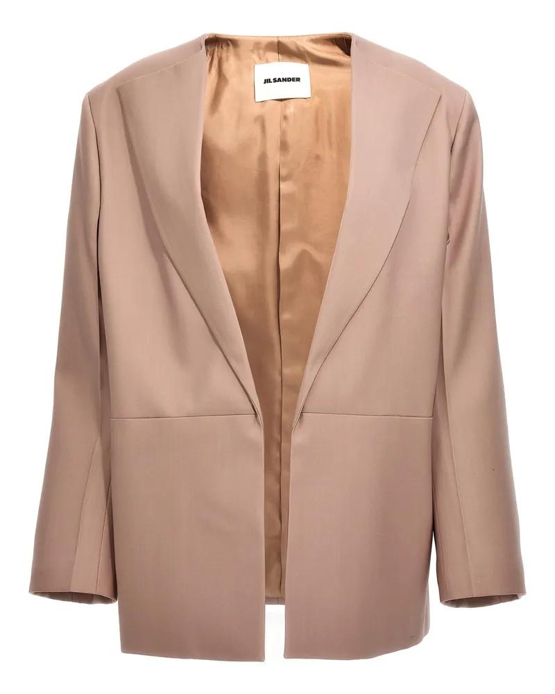 Jil Sander Single Breasted Blazer Jacke Beige