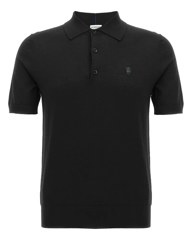 Burberry Wolle Poloshirt Black