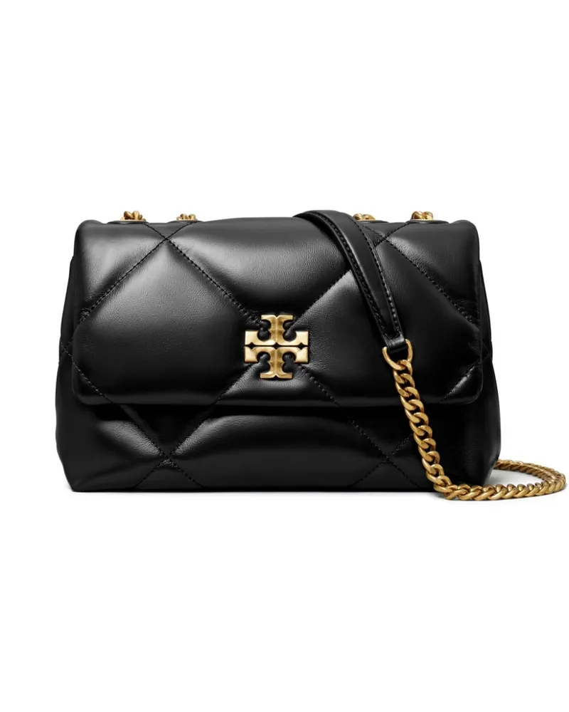 Tory Burch Kira Diamond Kleine Leder-Umhängetasche Black