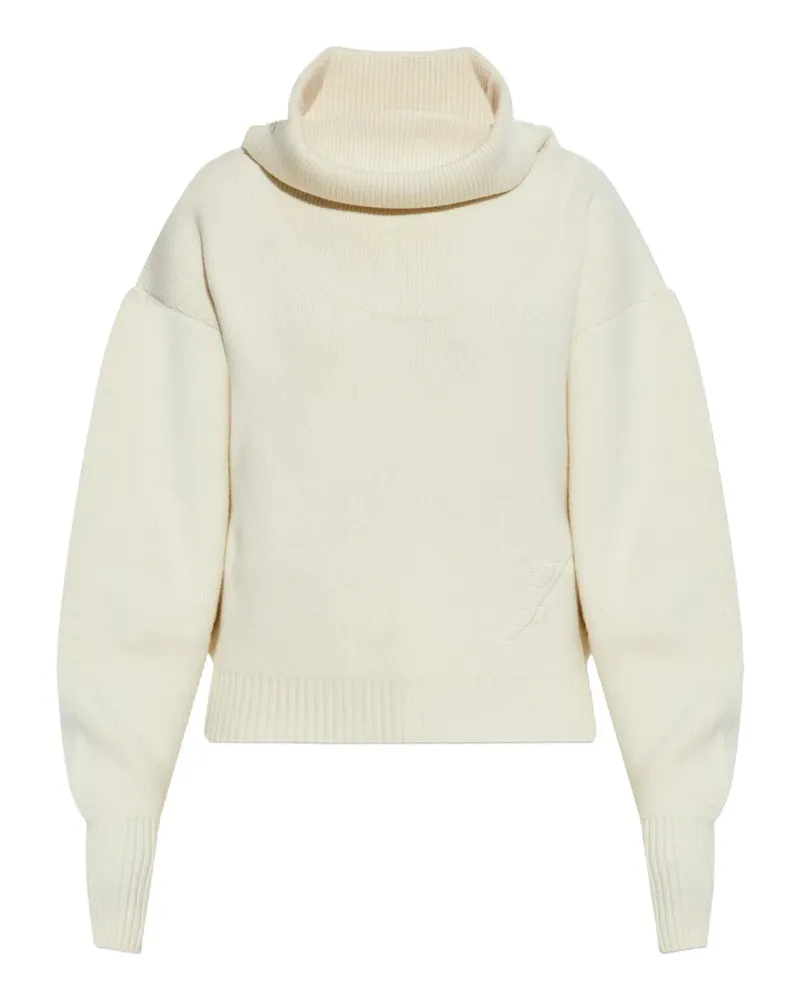 Jacquemus bestickter Fußballpullover Off