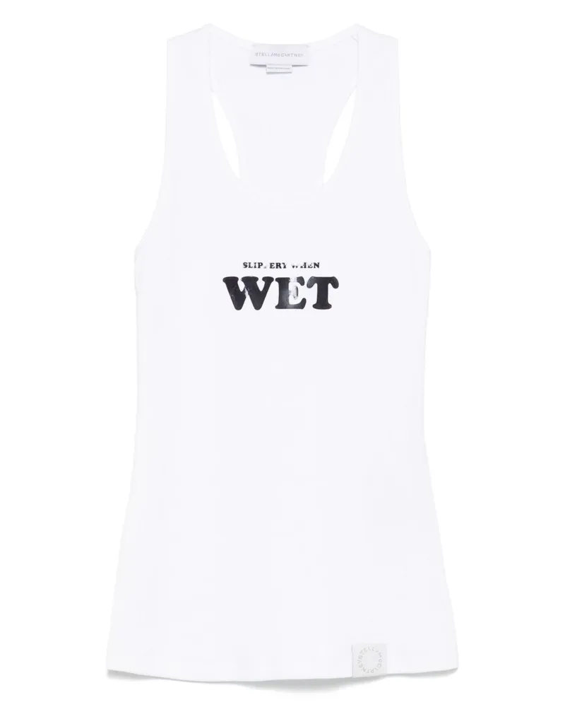 Stella McCartney Slippery beim Wet -Tank -Top White